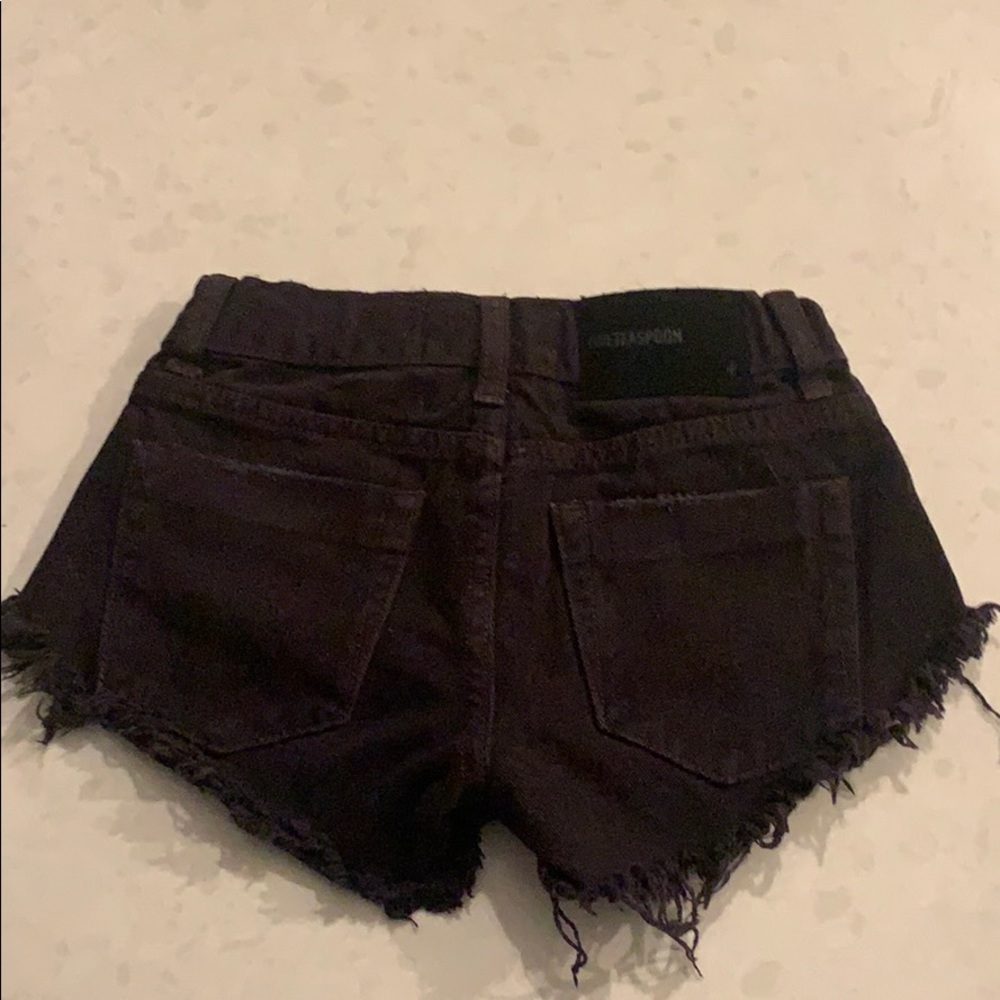 One teaspoon black denim shorts